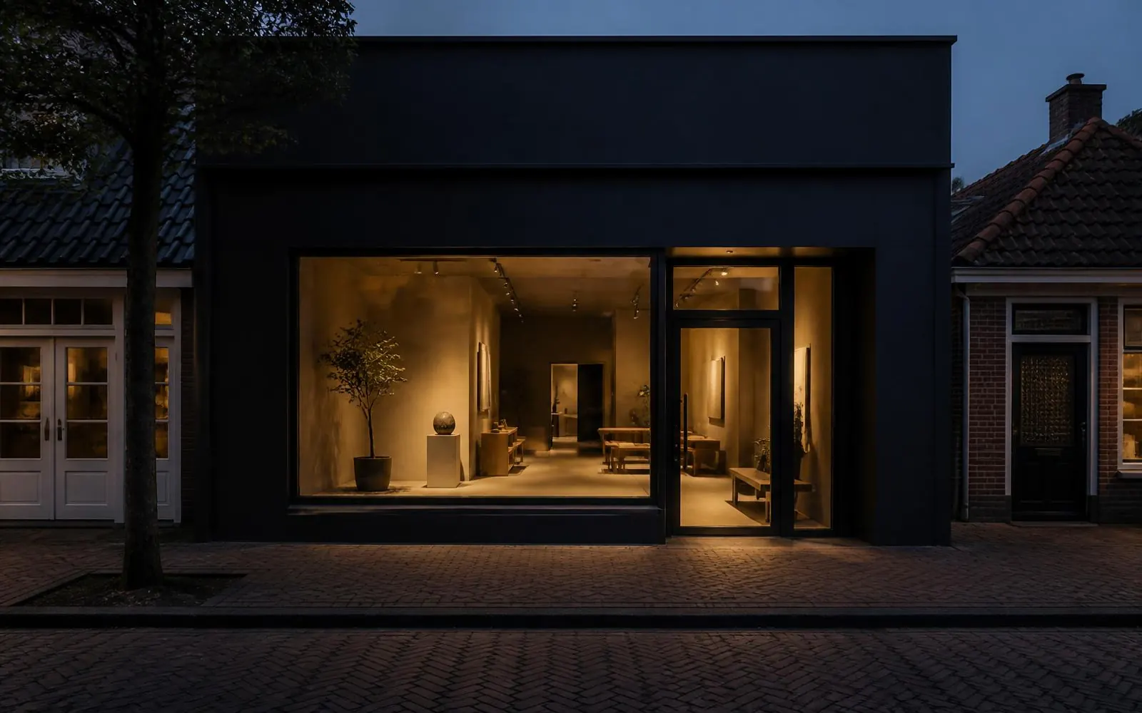 De gevel van de nieuwe BASE Society studio aan de Moerbeilaan in Leusden